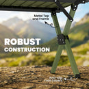 Outsunny 4ft Folding Camping Table, Picnic Table with Roll Up Top, Green