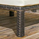 Outsunny 2 Pieces Rattan Sun Loungers w/ Padded Cushion for Poolside Cream White