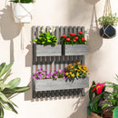 Outsunny Wooden Garden Planters With Trellis Wall-mounted Raised Garden Bed