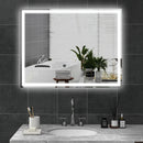 kleankin Illuminated Bathroom Mirror with LED Lights, 3 Colours, Defogging Film