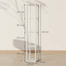 HOMCOM Floor Lamp for Living Room, Standing Lamp with Foot Switch, Oak