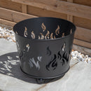 32cm Black Steel Fuego Outdoor Garden Firebasket