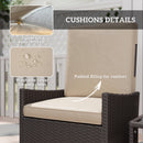Outsunny 5 PCS Rattan Garden Furniture Set w/ Cushions