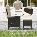 Outsunny 5 PCS Rattan Garden Furniture Set w/ Cushions