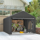Outsunny 6.6 x 7.8ft Garden Storage Shed Tent Bike Tent, Dark Grey
