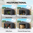 Outsunny 6.6 x 7.8ft Garden Storage Shed Tent Bike Tent, Dark Grey