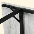 HOMCOM Folding Dining Table, Drop Leaf Table For 2-4 People, Grey