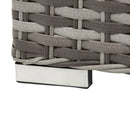Outsunny Outdoor Rattan Corner Sofa Set 6 Piece - Grey