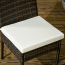 Outsunny 2 PCs Rattan Garden Chairs with Cushion, Wicker Dining Chairs, Brown