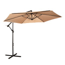 Samuel Alexander 3m Cantilever Parasol in Beige with Crank Handle for Patio Garden Banana Parasol with UV Protection Outdoor Umbrella Sun Shades for Garden