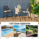 Patio Bar Stools Set of 2 Outdoor Bar Height Chairs