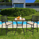 Patio Bar Stools Set of 2 Outdoor Bar Height Chairs