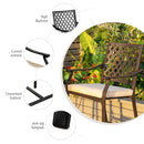 Patio Bar Stools Set of 2 Outdoor Bar Height Chairs