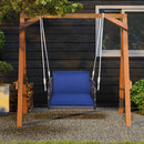 Patio Porch Swing Chair With Back And Seat Cushion For Patio Balcony Backyard-Navy
