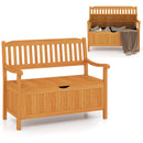 Patio Wood Storage Bench with 125L Inner Space