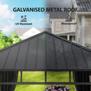 Outsunny 2.5 X 2.5 M Hardtop Gazebo With Galvanised Steel Roof And Sides