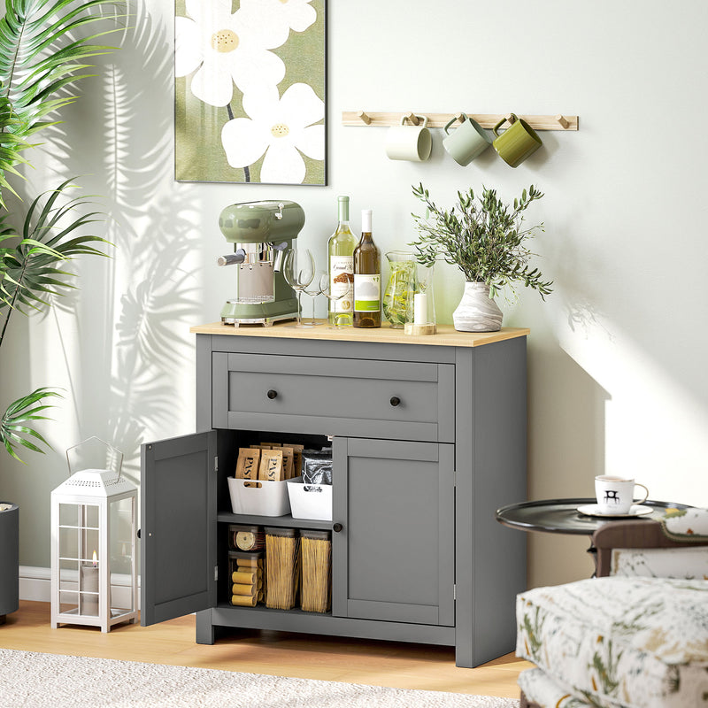 HOMCOM Sideboard Storage Cabinet with Adjustable Shelf, Drawer