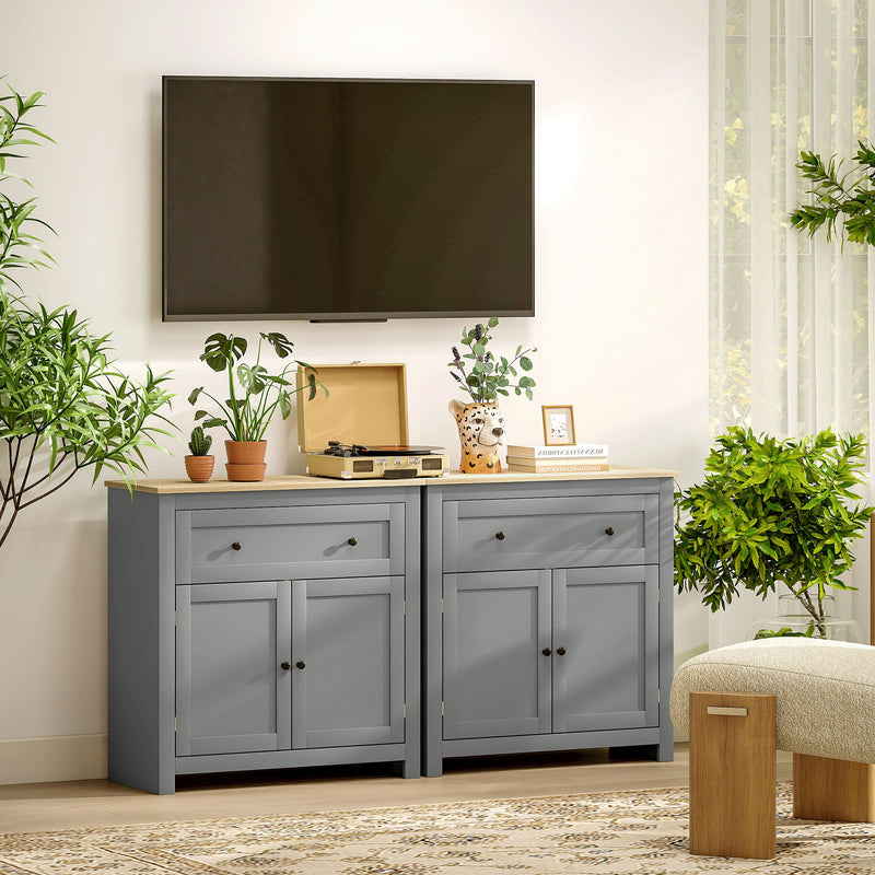 HOMCOM Sideboard Storage Cabinet with Adjustable Shelf, Drawer
