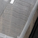 42L Clear Storage Box with Black Lid, Stackable and Nestable Design Storage Solution