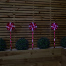 58cm Light up Red and White Candy Pop Christmas Pathfinders with 63 White LEDs