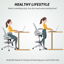 Vinsetto Mesh Office Stool, 60° Swivel Height Adjustable Chair