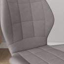 HOMCOM Modern Style Kitchen Chairs Set Of 4 With Flannel Upholstered, Light Grey