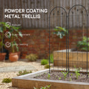 Outsunny Set of 4 Metal Trellis for Climbing Plants, Arrow Design