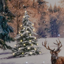 40cm Battery Operated Light up Family of Deers Christmas Canvas with LEDs