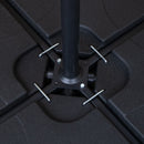 3m Cantilever Banana Garden Parasol in Black with Crank Handle and Parasol Base Weights Included