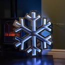 60cm Infinity Light up Hanging Snowflake Christmas Decoration with White LEDs