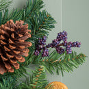 Festive Spice Christmas Garland with Pinecones and Faux Dried Fruit