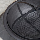 43cm Black Steel Outdoor Garden El Clasico Firepit with Fire Poker