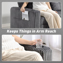 HOMCOM 2 Seater Sofa Bed, Click Clack Pull Out Bed Settee, Charcoal Grey