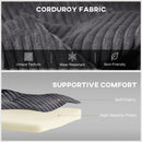 HOMCOM 2 Seater Sofa Bed, Click Clack Pull Out Bed Settee, Charcoal Grey