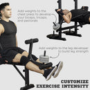 HOMCOM Adjustable Weight Bench Multifunction Full Body Workout Bench