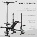 HOMCOM Adjustable Weight Bench Multifunction Full Body Workout Bench