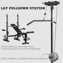 HOMCOM Adjustable Weight Bench Multifunction Full Body Workout Bench