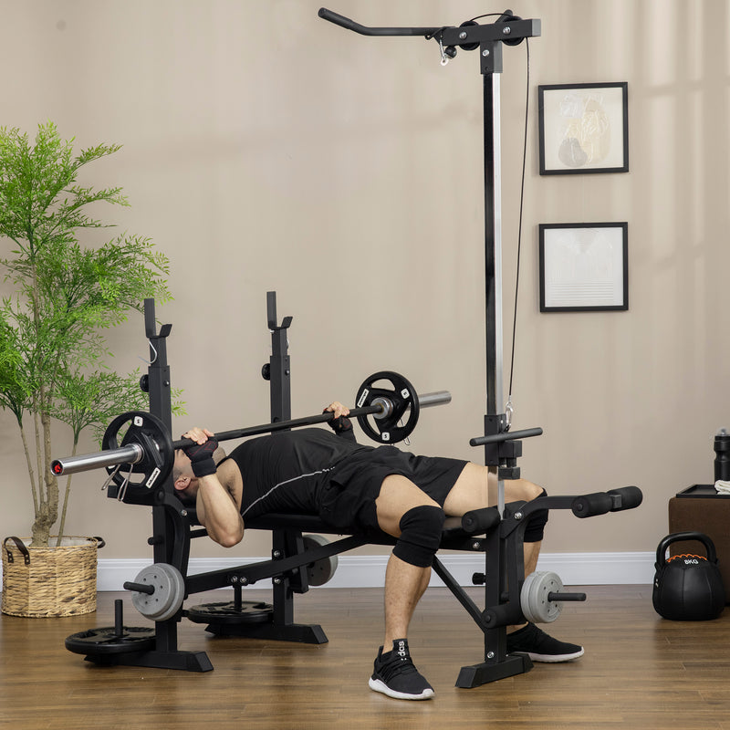 HOMCOM Adjustable Weight Bench Multifunction Full Body Workout Bench