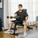 HOMCOM Foldable Dumbbell Bench Weight Training 7 Incline Adjustable, Blue