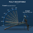 HOMCOM Foldable Dumbbell Bench Weight Training 7 Incline Adjustable, Blue