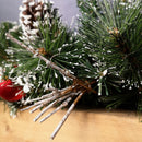 Premier 180cm (6ft) Festive Red Dressed Christmas Garland With Bows And Red Baubles