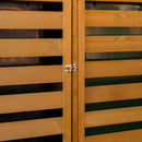 1.99m x 1.25m Large Wooden Outdoor Garden Triple Wheelie Bin Store Storage for 3 Bins