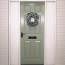 Premier Flocked Woodcote Pine Flocked Wreath 50cm
