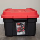 11L/37L/140L Black and Red Small Tuff Stackable Storage Box with Lid and Carry Handles