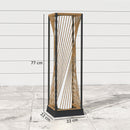 Outsunny Rattan Solar Floor Lamp, Auto On/Off  Garden Lights, Sand Brown