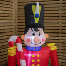 1.8m (6ft) Light Up Toy Soldier With Candy Cane Christmas Inflatable Decoration