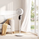 HOMCOM 20 DB Standing Fan For Bedroom, Pedestal Fan With Oscillating