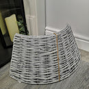 Samuel Alexander KD Willow Christmas Tree Skirt Wicker Rattan Light Grey