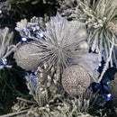 Christmas Sparkle Glittered Pick 14cm - Silver