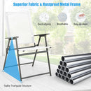 4 Pieces Patio Folding Chairs with Rustproof Metal Frame-White
